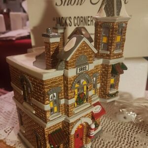 Department 56 JACK'S CORNER BARBER SHOP